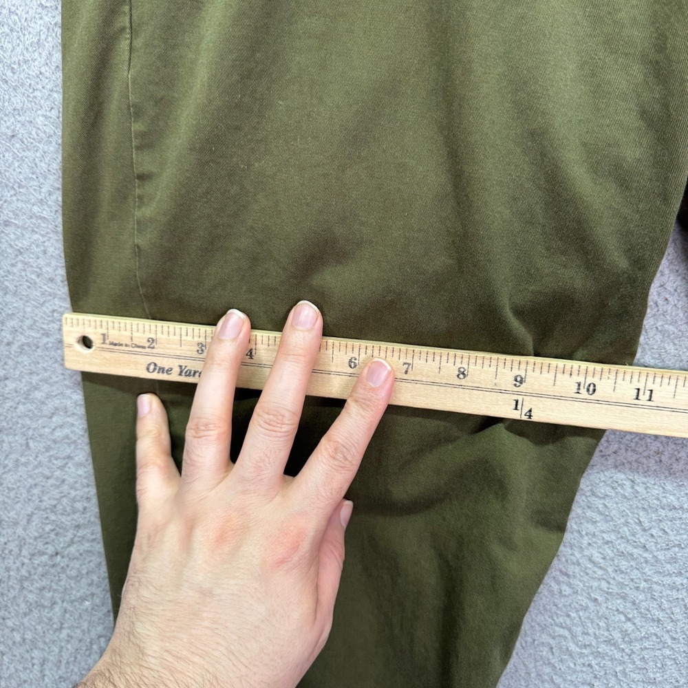 Polo Ralph Lauren Pants Mens 32x30 Olive Green Stretch Straight Fit Chino Preppy - Picture 9 of 13